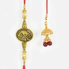 Eye Catching Pair of Bhaiya-Bhabhi Rakhi