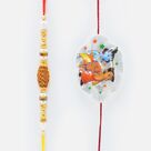 Mauli and Wood Rakhi for Brother with Krishna Bheem Kid Rakhi