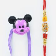 Mickey Mouse Sharpner Kid Rakhi with Fancy Rakhi for Brother