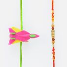 Airoplan Toy Kid Rakhi with Sandalwood Rakhi Set of 2 Rakhis