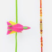 Airoplan Toy Kid Rakhi with Sandalwood Rakhi Set of 2 Rakhis