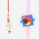 Candy Crush Kid Rakhi with Stylish Lumba Ladies Rakhi