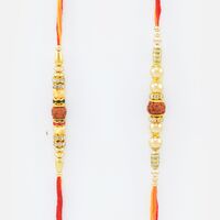 Rakhi Set of 2 Rudraksh Rakhi for Brother