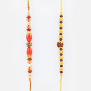 Beads Rakhi Set Incluing 1 Rudraksh Rakhi 2 Rakhi Set