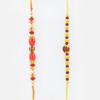 Beads Rakhi Set Incluing 1 Rudraksh Rakhi 2 Rakhi Set