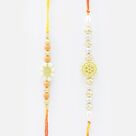 White Colored Rakhis Set of 2 Rakhis