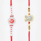 Jewel Om and Ganesha Rakhi Set of 2 Rakhis for Brother