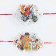 Motu Patlu and Chhota Bheem Character Rakhi Set of 2 for Kids