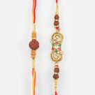 Divine Rudraksha Design Mauli Thread Multiple Rakhis Set of 2