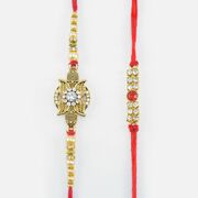 Unique Pattern and Simple Looking Nice Combination of Two Stunning Looking Brother Rakhis Set of 2
