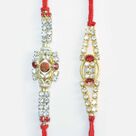 Rudraksha Pattern Design Beautiful Rakhis Set of 2 Amazing Brother Rakhis