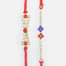 Dazzling Nicely Work Fine looking Two Diamond Brother Rakhis Set