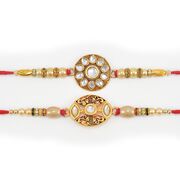 Flower Shape Meenakari Work Awesome Rakhis