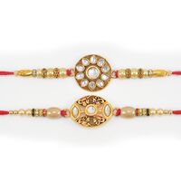 Flower Shape Meenakari Work Awesome Rakhis