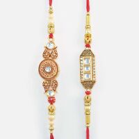 Round and Unique Pattern Stylish Rakhis Set of 2