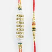 Multi Threaded and Mauli Thread Jewel Dotted Stylish Rakhis 
