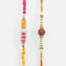 Colorful and Rudraksha Amazing Bhai Rakhi Set of 2