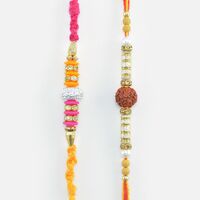 Colorful and Rudraksha Amazing Bhai Rakhi Set of 2