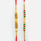 Simple Liner Two New Pattern Rakhi for Brother Set of 2