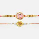Trishul and Om Crafted Divine Rakhi Set of 2 for Brothers