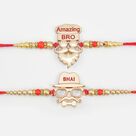 Amazing Bro and Bhai Written Beard Special Modern Rakhis