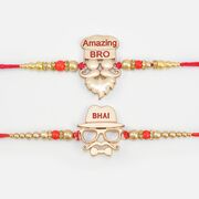 Amazing Bro and Bhai Written Beard Special Modern Rakhis