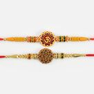 Divine Sandalwood and Beads Special Om Written Rakhis for Brothers