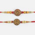 Sandalwood Rakhis Set of Two Amazing Divine Ganesha Rakhis