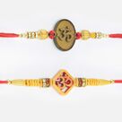 Om Written Sacred Sandalwood Rakhis for Brother