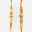 Sandalwoods Beads In Sacred Mauli Rakhis Set of Two Rakhis
