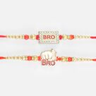 Bro Written Two Modern Pattern Rakhis Set of 2 