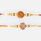 Shri Ganesha and Om Crafted Awesome Divine Rakhis Set for Brothers