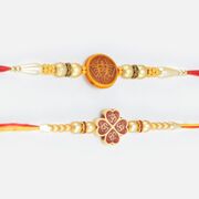 Shri Ganesha and Om Crafted Awesome Divine Rakhis Set for Brothers