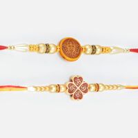 Shri Ganesha and Om Crafted Awesome Divine Rakhis Set for Brothers