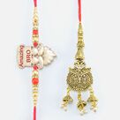 Amazing Bro Written Beard Rakhi for Bhai with Two Small Duck Designer Lumba Rakhi