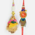 Peacock with Wings Beautiful Brother Rakhi and Rich Looking Lumba Rakhi