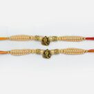 Small Cute Ganesha with Beads Special Divine 2 Brother Rakhis