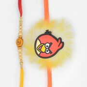 Angry Bird Game Red Character Kid Rakhi with Auspicious Om Rakhi