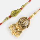 Auspicious Shivling with pearl Rakhi and Duck in Ring Pattern Marvelous Lumba Rakhi Set of 2