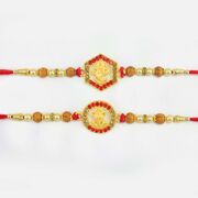  Amazing Lord Ganesha Rakhi with Sandalwood Beads And Pearls