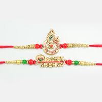 Lucky Radhe Krishna Rakhi with Pearls And Diamonds