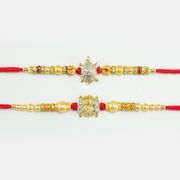 Charming Tortoise Rakhi with Pearls And Diamonds