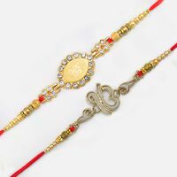 Divine Ek Omkar Golden Rakhi Set of 2