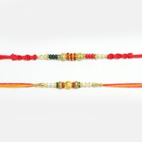 Beautiful Rakhi Thread Set of 2 In Mauli Dori