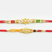 Traditional Golden Color Mauli Thread Rakhi
