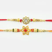 Stunning Flower Designer Rakhi Set of 2