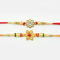 Stunning Flower Designer Rakhi Set of 2