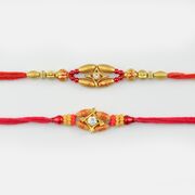 Centered Diamond Rakhi Set of 2