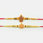 Wooden Designer Tortoise Rakhi Set of 2