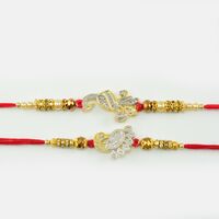  Nice looking Double Peacock Rakhi Set of 2